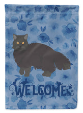 Load image into Gallery viewer, Black Persian Traditional Cat Welcome Garden Flag - Outdoor Decorative Yard Flag CK4946GF