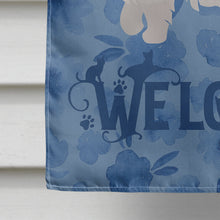 Load image into Gallery viewer, White Persian Traditional Cat Welcome Flag Canvas House Size CK4947CHF