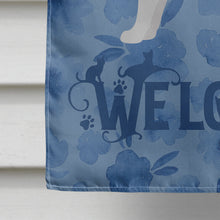 Load image into Gallery viewer, Russian White Black #2 Cat Welcome Flag Canvas House Size CK4964CHF