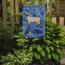 Load image into Gallery viewer, Siamese Modern #2 Cat Welcome Garden Flag - Outdoor Decorative Yard Flag CK4977GF