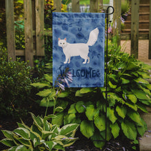 Load image into Gallery viewer, Turkish Angora Cat Welcome Garden Flag - Outdoor Decorative Yard Flag CK4998GF