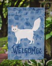 Load image into Gallery viewer, Turkish Angora Cat Welcome Garden Flag - Outdoor Decorative Yard Flag CK4998GF