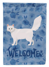 Load image into Gallery viewer, Turkish Angora Cat Welcome Garden Flag - Outdoor Decorative Yard Flag CK4998GF