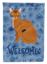 Load image into Gallery viewer, Abyssinian Cat Welcome Garden Flag - Outdoor Decorative Yard Flag CK5005GF