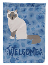 Load image into Gallery viewer, Birman Cat Welcome Flag Canvas House Size CK5014CHF
