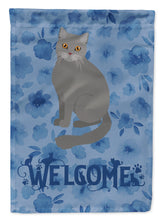 Load image into Gallery viewer, British Semi Longhair Cat Welcome Flag Canvas House Size CK5016CHF