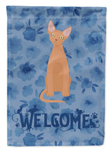 Load image into Gallery viewer, Devon Rex #1 Cat Welcome Flag Canvas House Size CK5028CHF