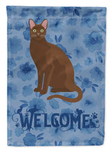 Load image into Gallery viewer, Havana Brown Cat Welcome Flag Canvas House Size CK5036CHF
