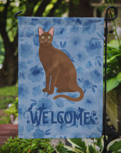Load image into Gallery viewer, Havana Brown Cat Welcome Garden Flag - Outdoor Decorative Yard Flag CK5036GF