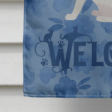 Load image into Gallery viewer, Khao Manee Cat Welcome Flag Canvas House Size CK5038CHF