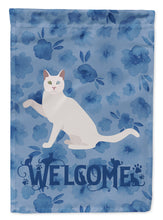 Load image into Gallery viewer, Khao Manee Cat Welcome Flag Canvas House Size CK5038CHF