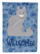 Load image into Gallery viewer, Norwegian Forest Cat Welcome Flag Canvas House Size CK5044CHF