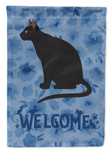 Load image into Gallery viewer, Ojos Azules Cat Welcome Flag Canvas House Size CK5047CHF