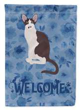 Load image into Gallery viewer, Oriental Bicolor Cat Welcome Flag Canvas House Size CK5048CHF