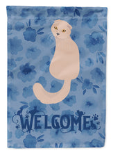 Load image into Gallery viewer, Scottish Fold Cat Welcome Flag Canvas House Size CK5055CHF