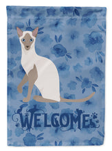 Load image into Gallery viewer, Siamese Modern Cat Welcome Flag Canvas House Size CK5058CHF