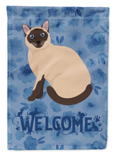 Load image into Gallery viewer, Siamese Traditional Cat Welcome Flag Canvas House Size CK5059CHF