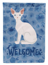 Load image into Gallery viewer, Sphynx Cat Welcome Flag Canvas House Size CK5066CHF
