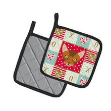 Load image into Gallery viewer, Abyssinian Cat Love Pot Holders - Set of 2 - Heat-Resistant Kitchen Essentials CK5077PTHD