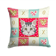 Load image into Gallery viewer, American Bobtail Cat Love Throw Pillow - 14x14 Decorative Pillow – Art for Your Home &amp; Patio CK5079PW1414