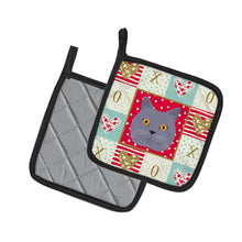 Load image into Gallery viewer, British Shorthair Cat Love Pot Holders - Set of 2 - Heat-Resistant Kitchen Essentials CK5095PTHD