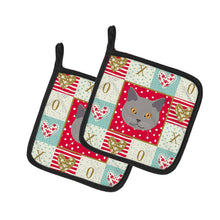 Load image into Gallery viewer, Chartreux Cat Love Pot Holders - Set of 2 - Heat-Resistant Kitchen Essentials CK5100PTHD