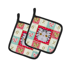 Load image into Gallery viewer, Foldex Exotic Fold Cat Love Pot Holders - Set of 2 - Heat-Resistant Kitchen Essentials CK5118PTHD