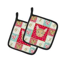 Load image into Gallery viewer, German Rex Cat Love Pot Holders - Set of 2 - Heat-Resistant Kitchen Essentials CK5119PTHD