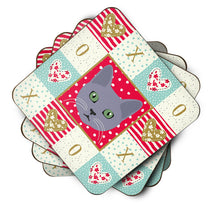 Load image into Gallery viewer, Korat Cat Love Coasters - Set of 4 Lightweight Foam, Absorbent Drink Coasters  CK5124FC