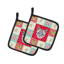 Load image into Gallery viewer, Ojos Azules Cat Love Pot Holders - Set of 2 - Heat-Resistant Kitchen Essentials CK5139PTHD