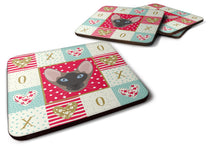 Load image into Gallery viewer, Oriental Bicolor Cat Love Coasters - Set of 4 Lightweight Foam, Absorbent Drink Coasters  CK5141FC