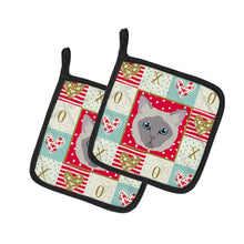 Load image into Gallery viewer, Owyhee Bob Cat Love Pot Holders - Set of 2 - Heat-Resistant Kitchen Essentials CK5144PTHD