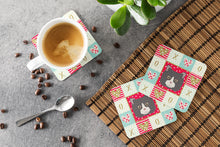 Load image into Gallery viewer, Poodle Cat Love Coasters - Set of 4 Lightweight Foam, Absorbent Drink Coasters  CK5150FC