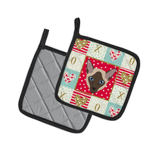 Load image into Gallery viewer, Siamese Modern Cat Love Pot Holders - Set of 2 - Heat-Resistant Kitchen Essentials CK5162PTHD