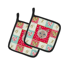 Load image into Gallery viewer, Thai lilac Cat Love Pot Holders - Set of 2 - Heat-Resistant Kitchen Essentials CK5172PTHD