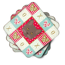 Load image into Gallery viewer, York Chocolate Cat Love Coasters - Set of 4 Lightweight Foam, Absorbent Drink Coasters  CK5178FC