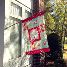 Load image into Gallery viewer, American Eskimo Flag Canvas House Size CK5181CHF