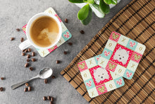 Load image into Gallery viewer, American Eskimo Love Coasters - Set of 4 Lightweight Foam, Absorbent Drink Coasters  CK5181FC