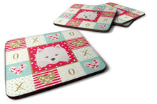 Load image into Gallery viewer, American Eskimo Love Coasters - Set of 4 Lightweight Foam, Absorbent Drink Coasters  CK5181FC