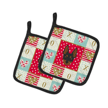 Load image into Gallery viewer, English Toy Terrier Love Pot Holders - Set of 2 - Heat-Resistant Kitchen Essentials CK5198PTHD