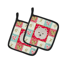 Load image into Gallery viewer, Japanese Spitz Love Pot Holders - Set of 2 - Heat-Resistant Kitchen Essentials CK5210PTHD