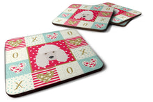 Load image into Gallery viewer, Poodle Love Coasters - Set of 4 Lightweight Foam, Absorbent Drink Coasters  CK5229FC