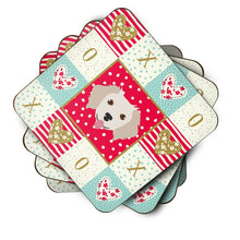 Load image into Gallery viewer, Small Greek Domestic Dog Love Coasters - Set of 4 Lightweight Foam, Absorbent Drink Coasters  CK5238FC