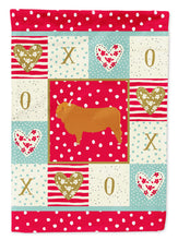 Load image into Gallery viewer, Highland Cow Love Flag Canvas House Size CK5247CHF
