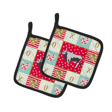 Load image into Gallery viewer, Hungarian Grey Steppe Cow Love Pot Holders - Set of 2 - Heat-Resistant Kitchen Essentials CK5251PTHD