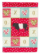 Load image into Gallery viewer, Belted Galloway Cow Love Flag Canvas House Size CK5258CHF