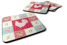 Load image into Gallery viewer, Leghorn Chicken Love Coasters - Set of 4 Lightweight Foam, Absorbent Drink Coasters  CK5267FC