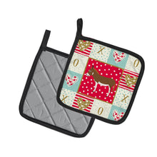 Load image into Gallery viewer, Miniature Mediterranian Donkey Love Pot Holders - Set of 2 - Heat-Resistant Kitchen Essentials CK5274PTHD