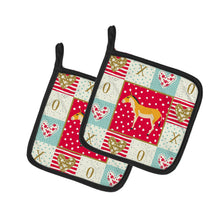 Load image into Gallery viewer, Turkmenian Kulan Donkey Love Pot Holders - Set of 2 - Heat-Resistant Kitchen Essentials CK5281PTHD