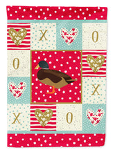 Load image into Gallery viewer, Silver Bantam Duck Love Flag Canvas House Size CK5294CHF
